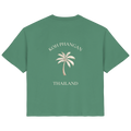 Damen Bio T-Shirt in green bay mit Koh Phangan Mini Palm Motiv als Backprint – Original-Mockup