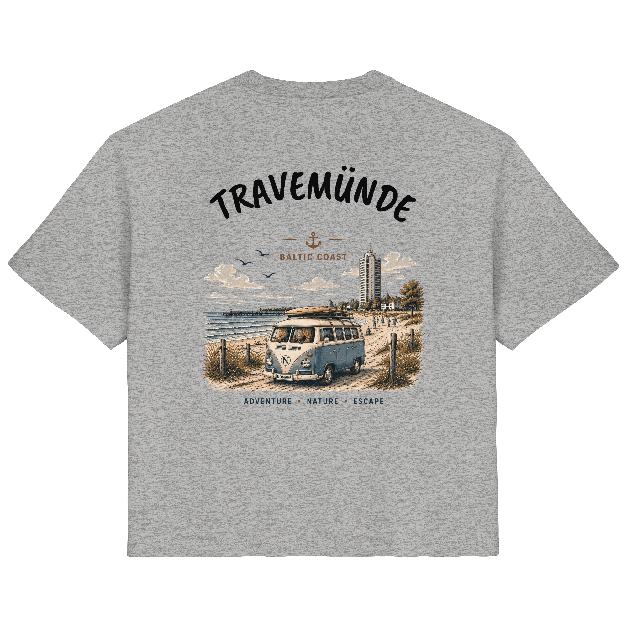 Travemünde Bulli Backprint - Ladies Organic Shirt