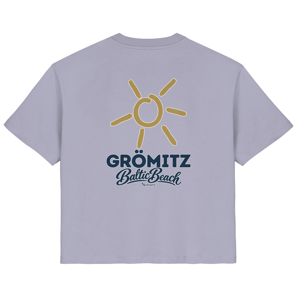 Grömitz Sonne Damen Bio T-Shirt Baltic Beach Rückendruck in Lavender – Shirtigo-Originalmockup 9