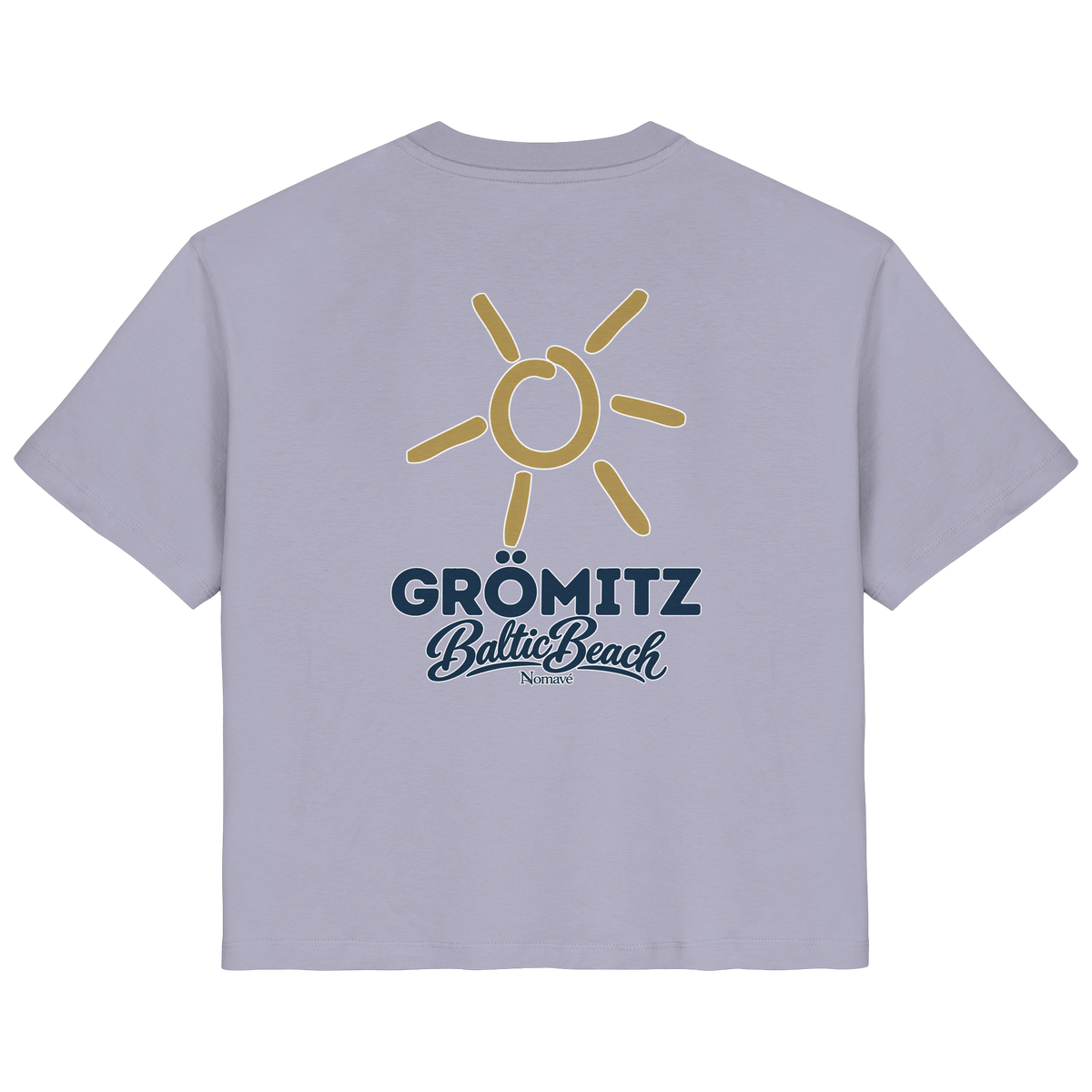 Grömitz Sonne Damen Bio T-Shirt Baltic Beach Rückendruck in Lavender – Shirtigo-Originalmockup 9