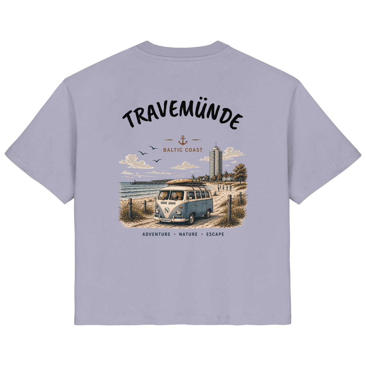 Travemünde Bulli Backprint - Ladies Organic Shirt