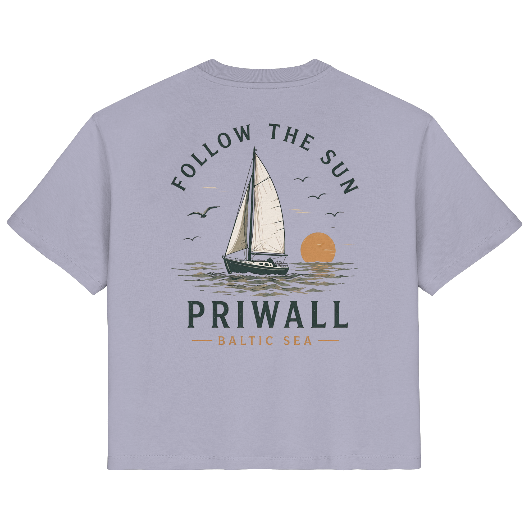 Priwall - Follow The Sun - Backprint - Ladies Organic Shirt