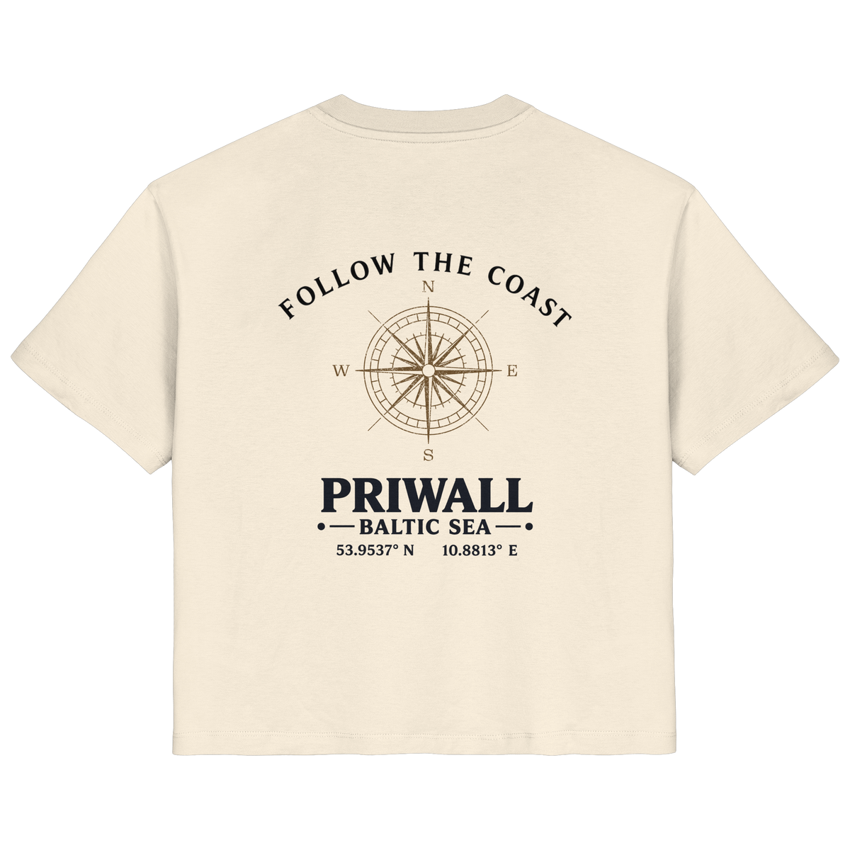 Priwall – Follow the Coast – Light Edition – Damen Bio T-Shirt – Backprint
