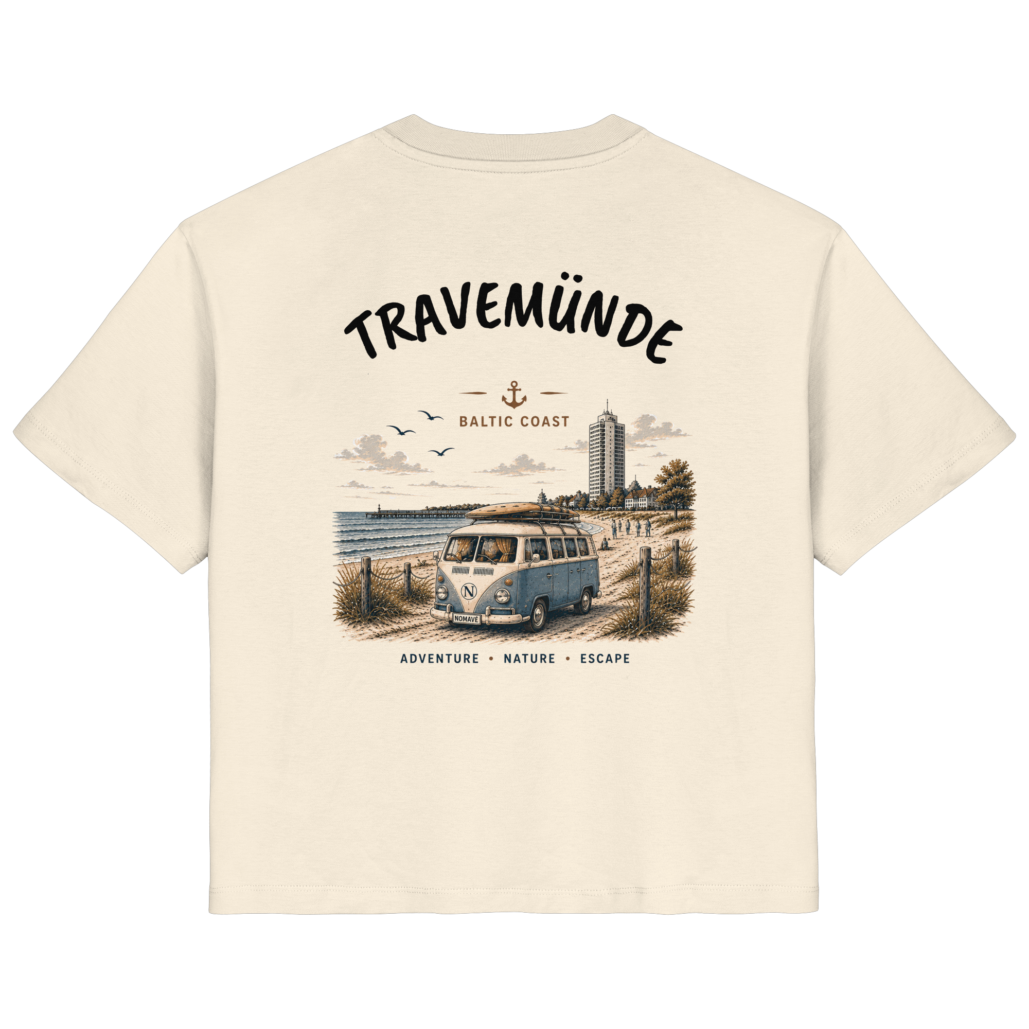 Travemünde Bulli Backprint - Ladies Organic Shirt