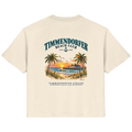 Original-/Katalogmockup: Damen Bio-T-Shirt in Natural Raw, Rückansicht mit Timmendorfer-Beach-Club-Rückendruck.