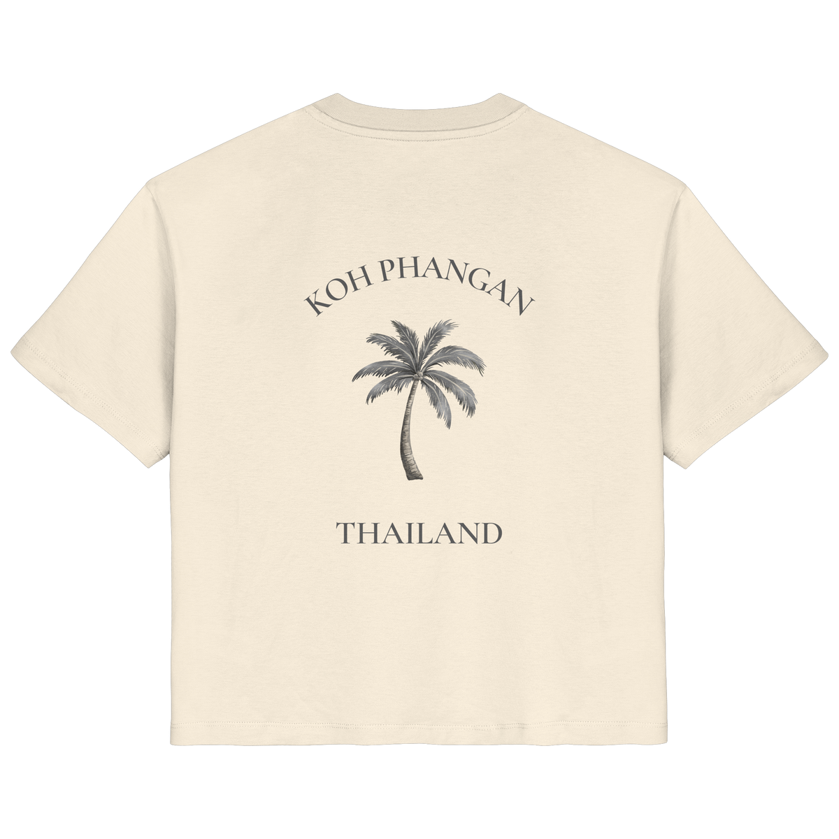 Koh Phangan – Minimal Palm | Thailand - Backprint - Damen Bio T - Shirt