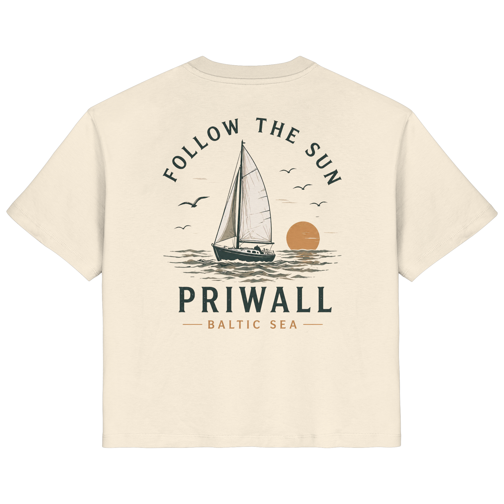 Priwall - Follow The Sun - Backprint - Ladies Organic Shirt
