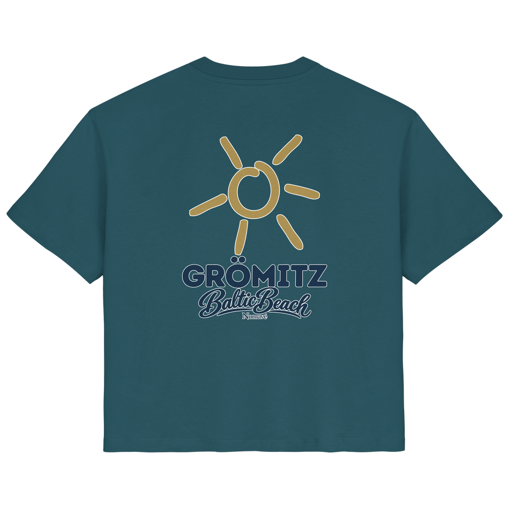 Grömitz Sonne Damen Bio T-Shirt Baltic Beach Rückendruck in Stargazer – Shirtigo-Originalmockup 7