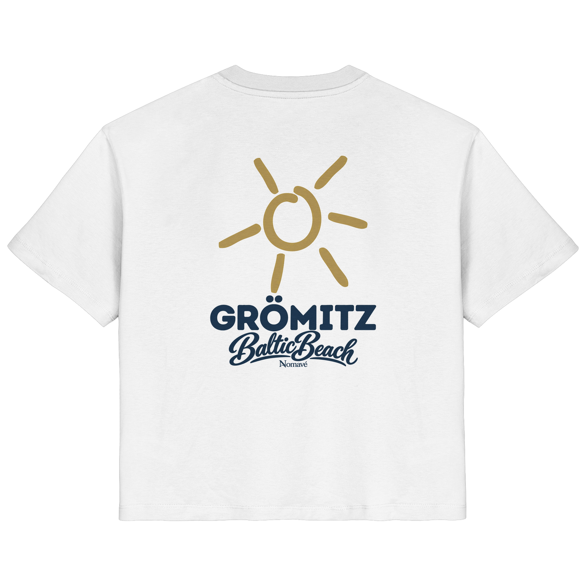 Grömitz Sonne Damen Bio T-Shirt Baltic Beach Rückendruck in White – Shirtigo-Originalmockup 2