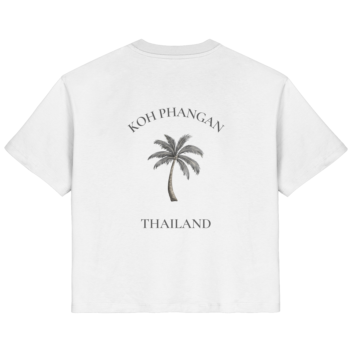 Koh Phangan – Minimal Palm | Thailand - Backprint - Damen Bio T - Shirt
