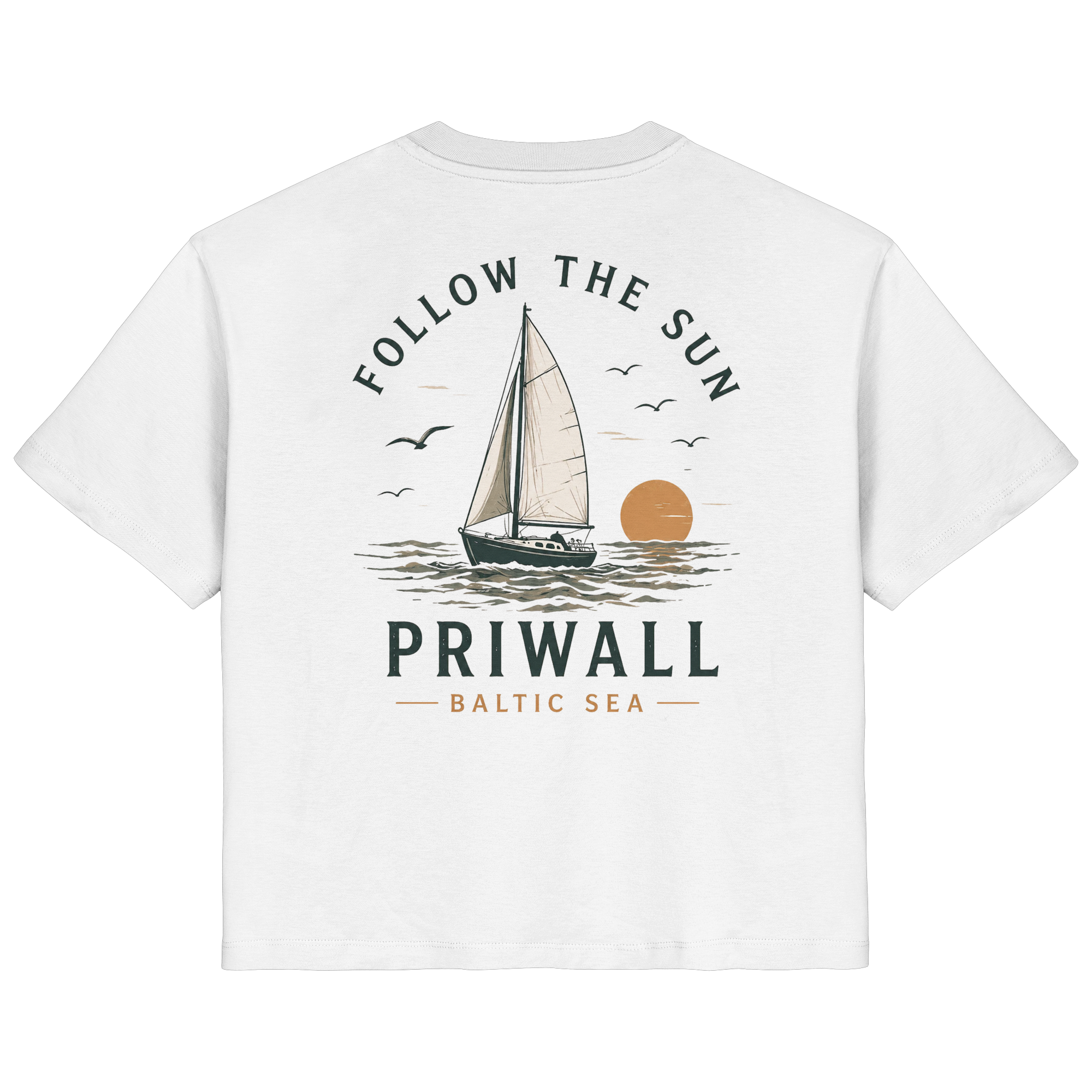 Priwall - Follow The Sun - Backprint - Ladies Organic Shirt