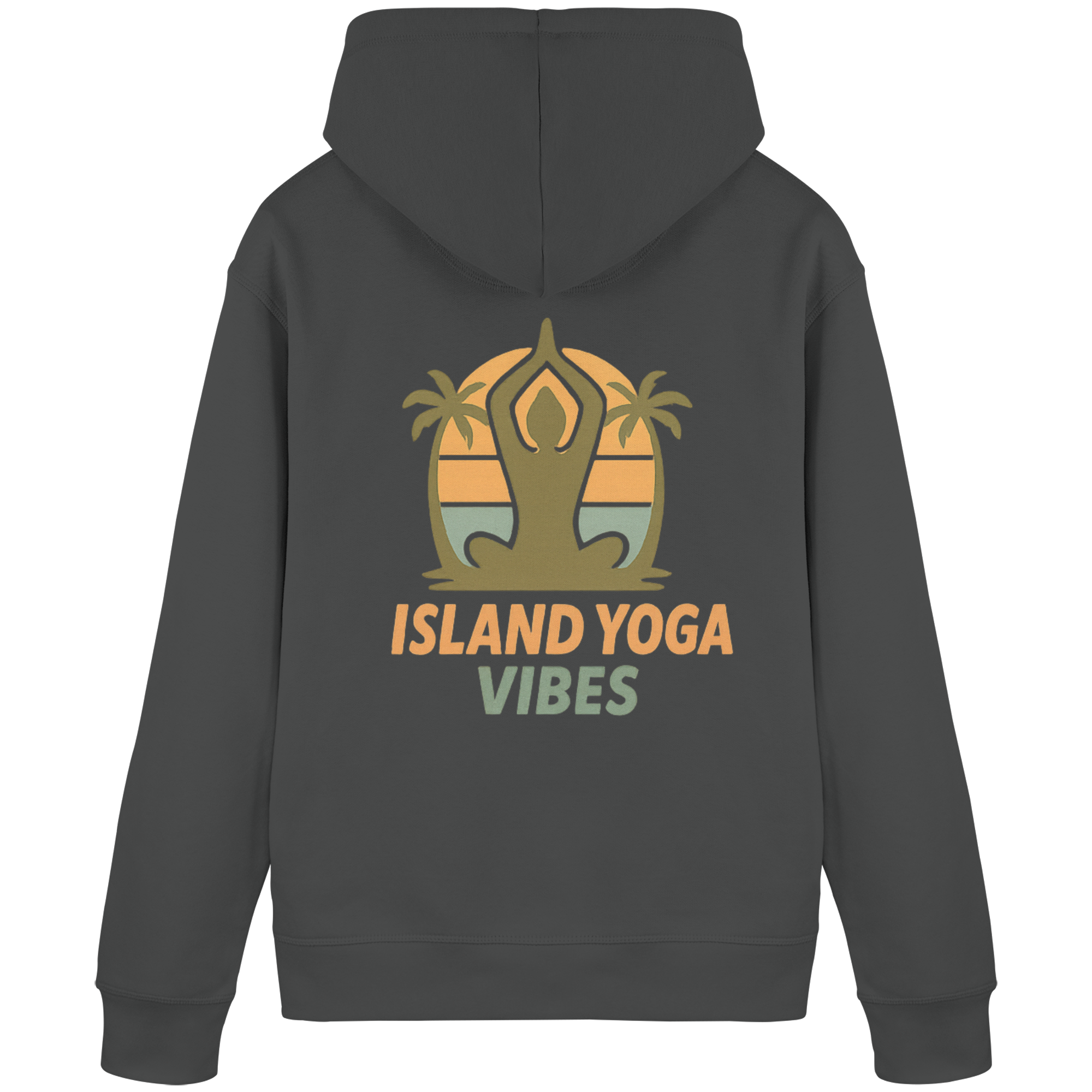 Island Yoga Vibes – Sunset Yoga Design | Tropical Meditation - Organic Basic Hoodie