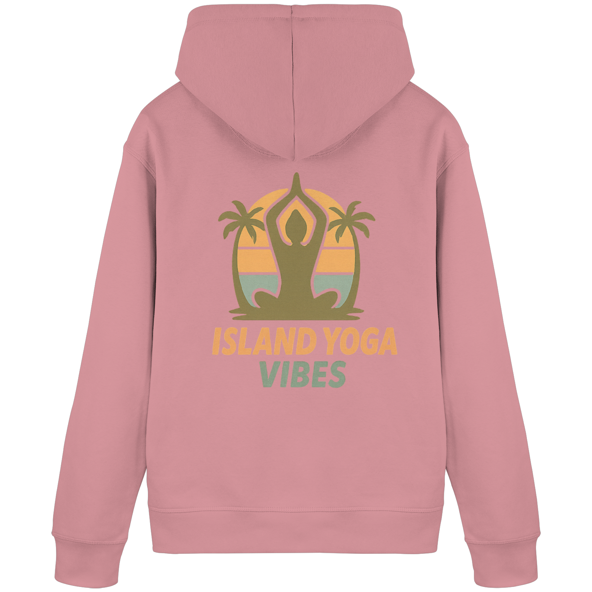 Island Yoga Vibes – Sunset Yoga Design | Tropical Meditation - Organic Basic Hoodie