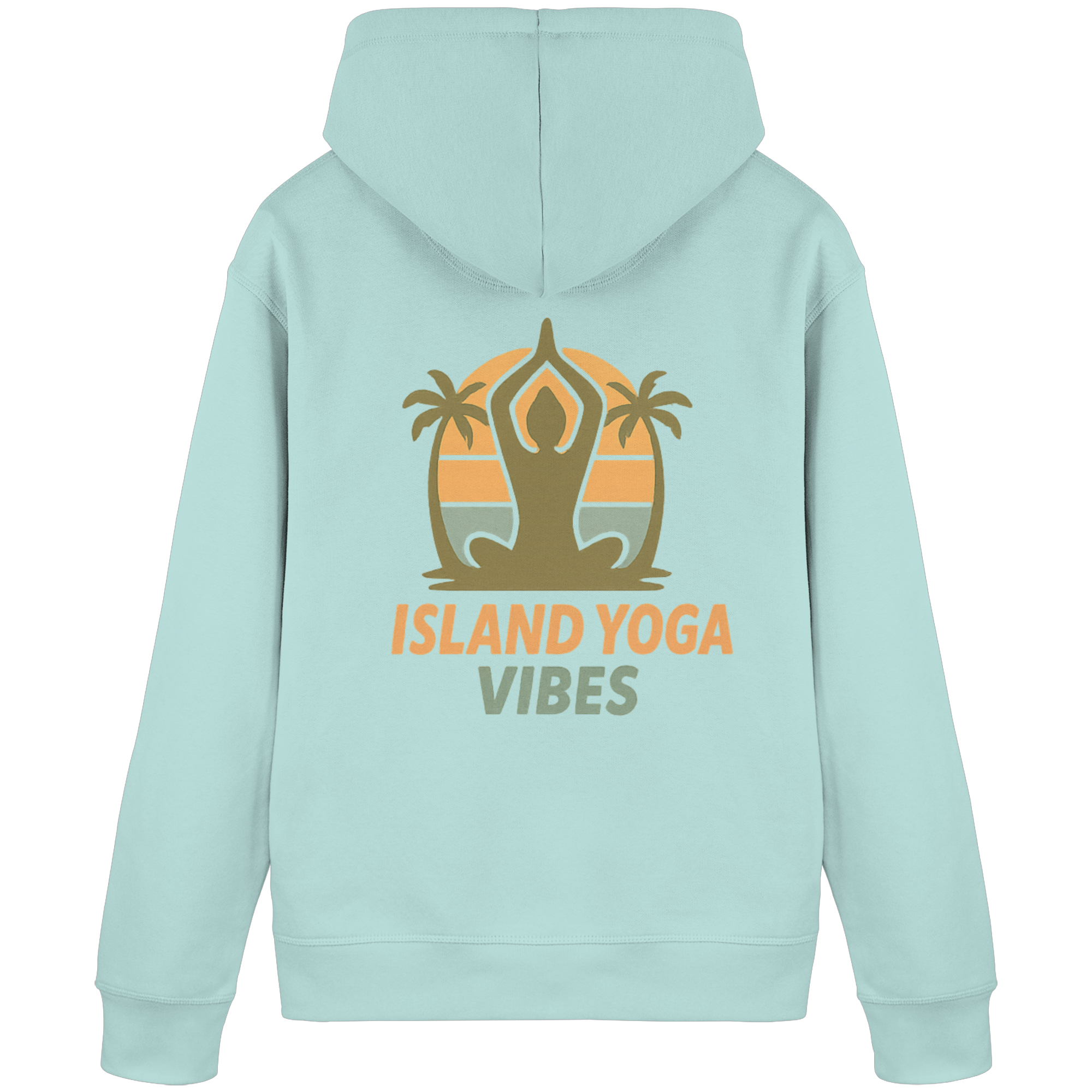 Island Yoga Vibes – Sunset Yoga Design | Tropical Meditation - Organic Basic Hoodie
