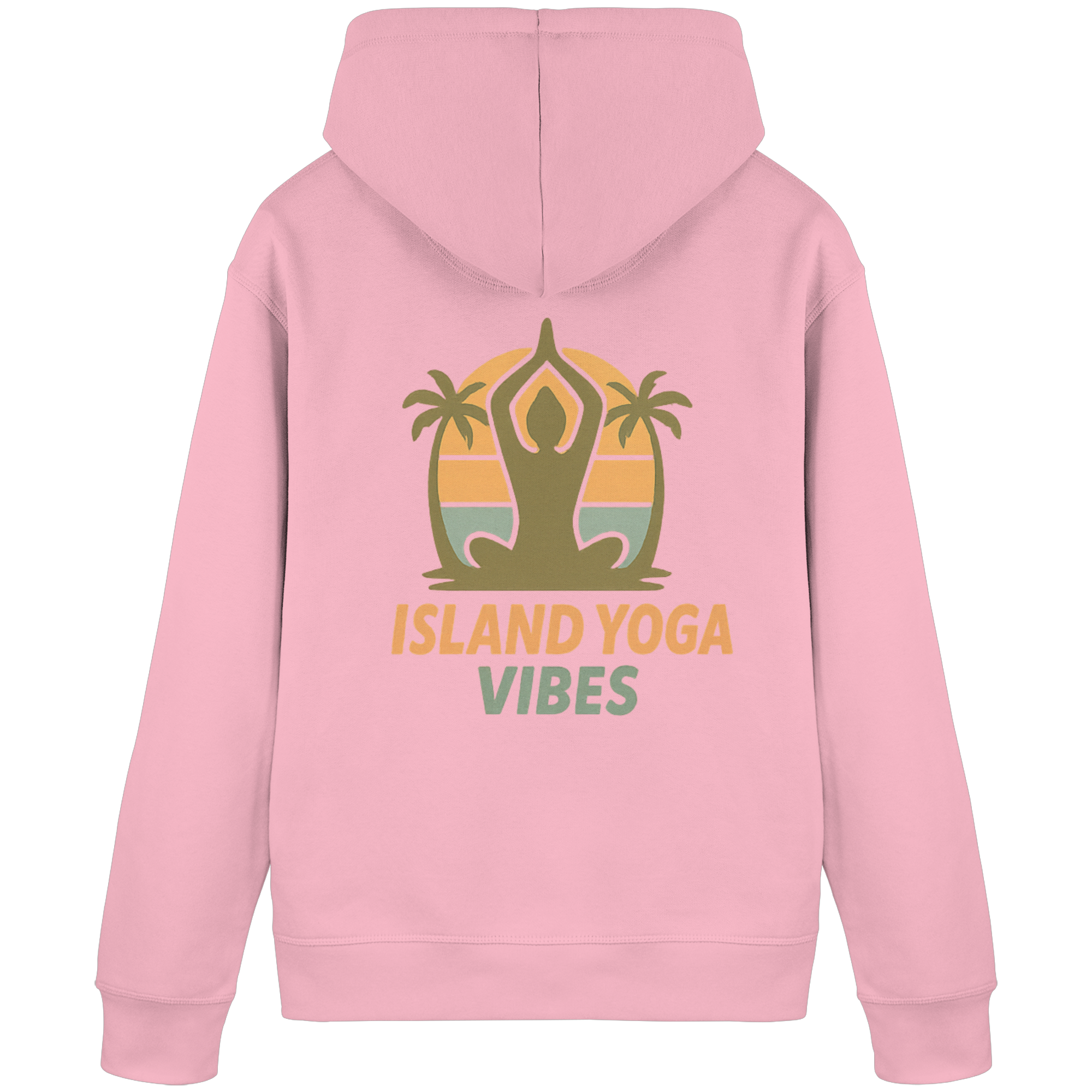 Island Yoga Vibes – Sunset Yoga Design | Tropical Meditation - Organic Basic Hoodie