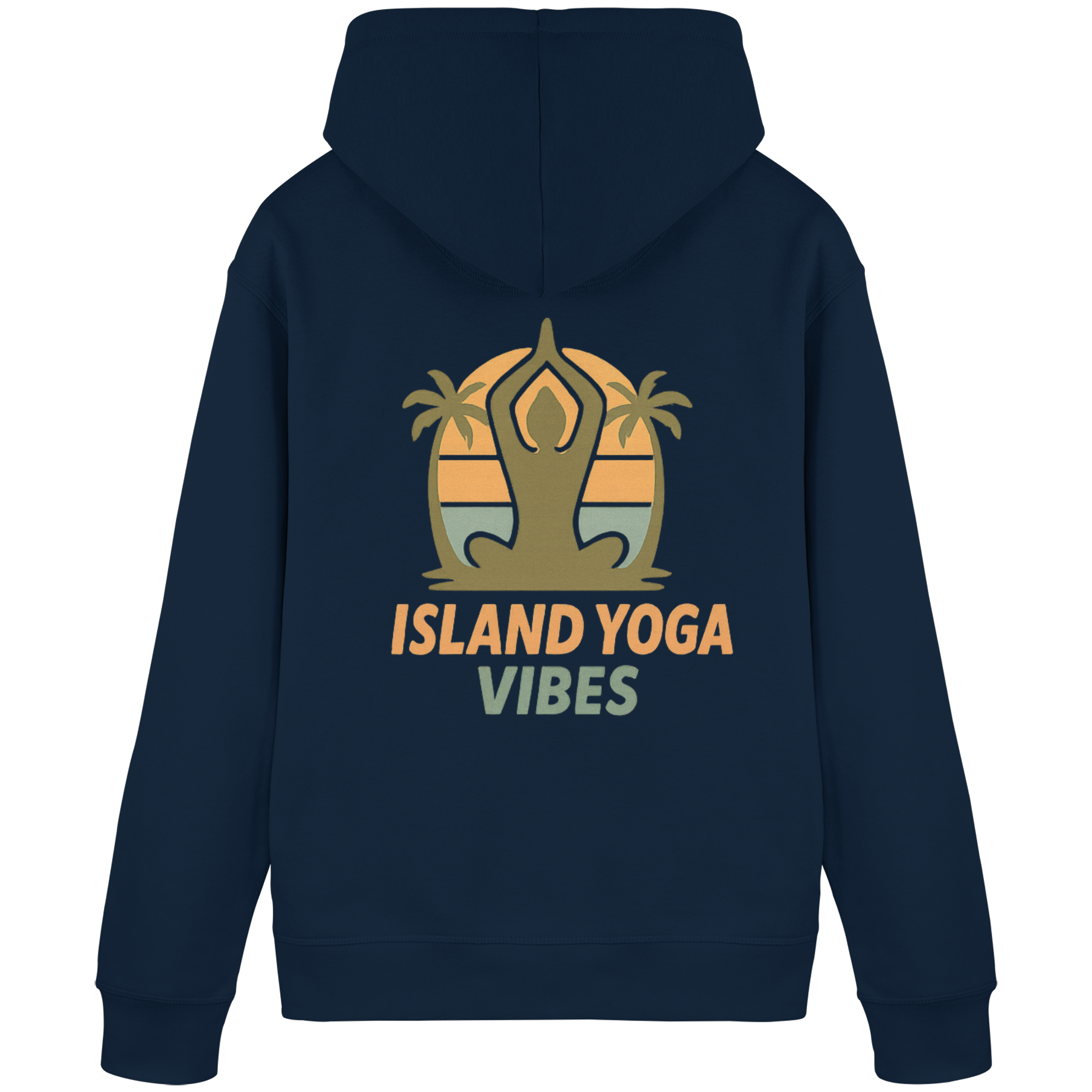 Island Yoga Vibes – Sunset Yoga Design | Tropical Meditation - Organic Basic Hoodie