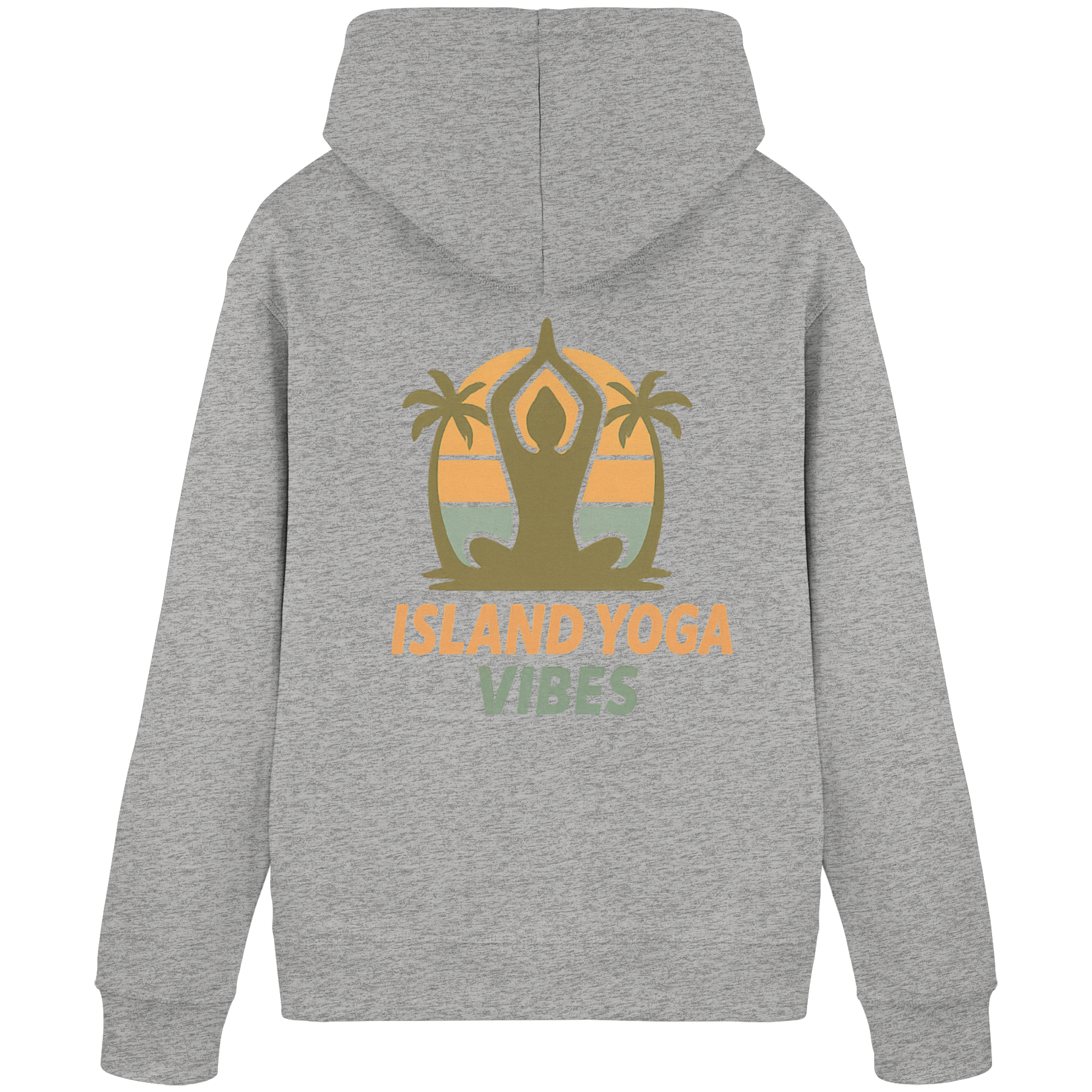 Island Yoga Vibes – Sunset Yoga Design | Tropical Meditation - Organic Basic Hoodie