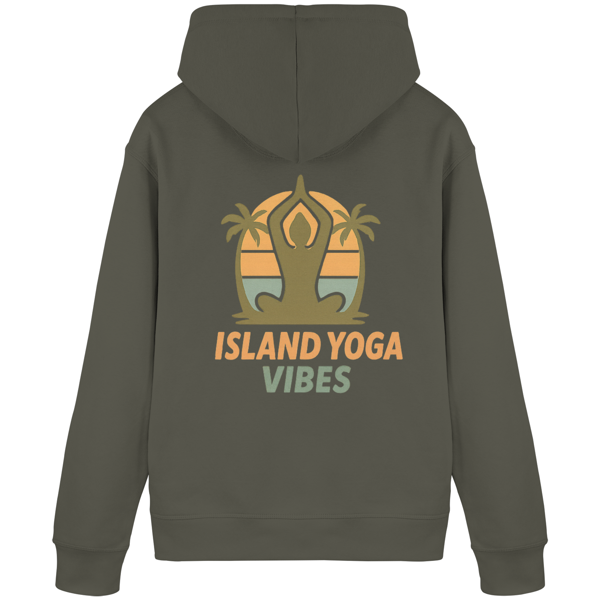 Island Yoga Vibes – Sunset Yoga Design | Tropical Meditation - Organic Basic Hoodie