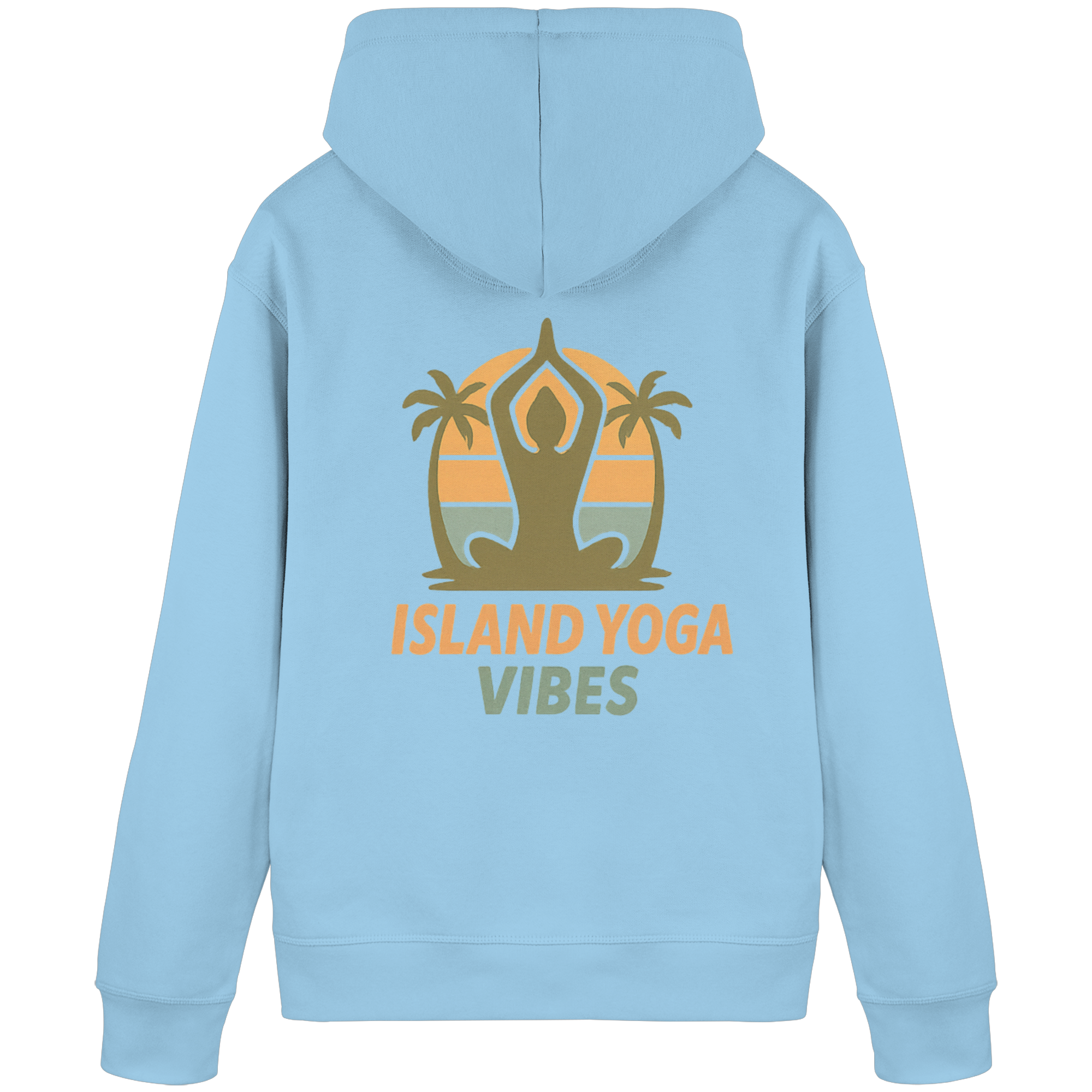 Island Yoga Vibes – Sunset Yoga Design | Tropical Meditation - Organic Basic Hoodie