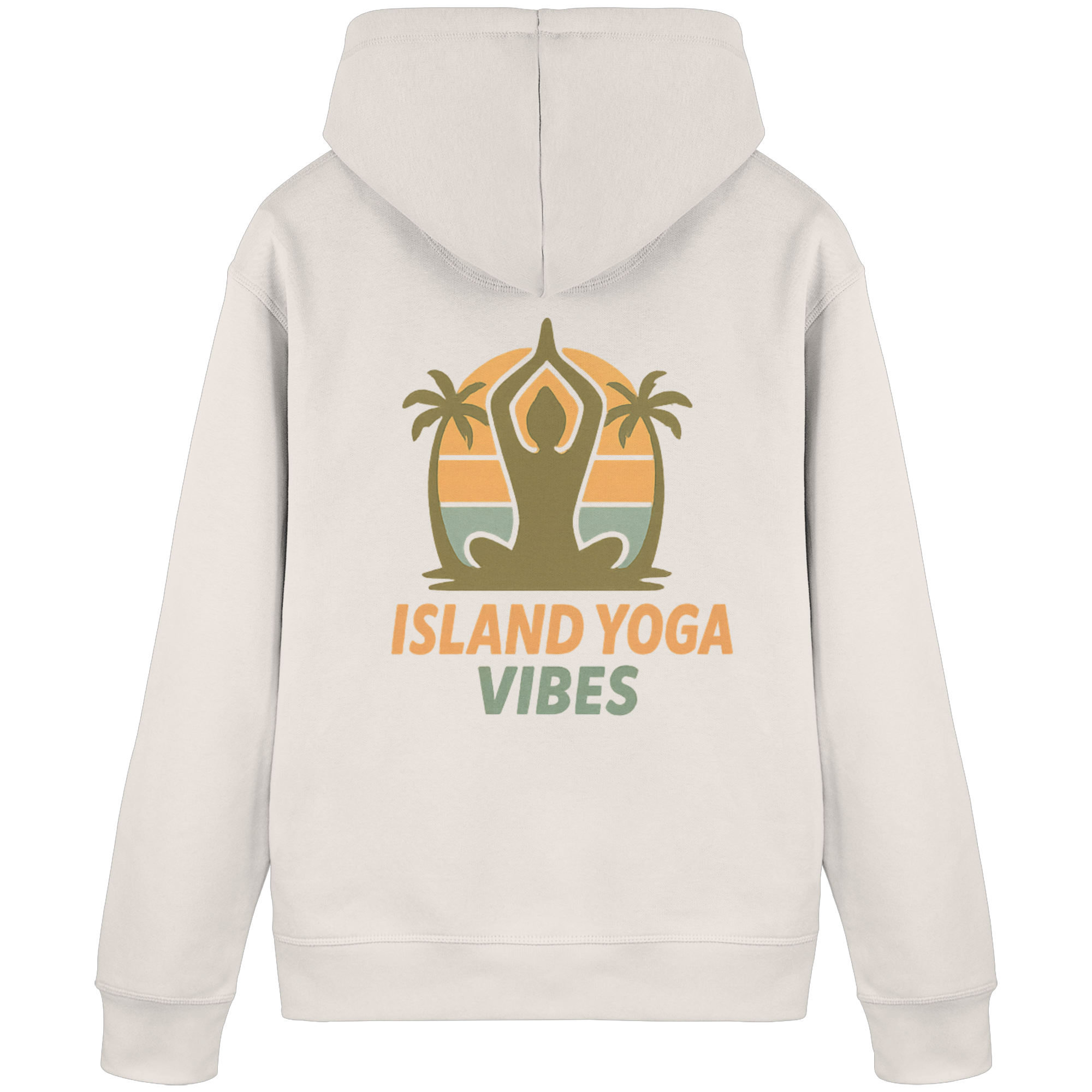 Island Yoga Vibes – Sunset Yoga Design | Tropical Meditation - Organic Basic Hoodie