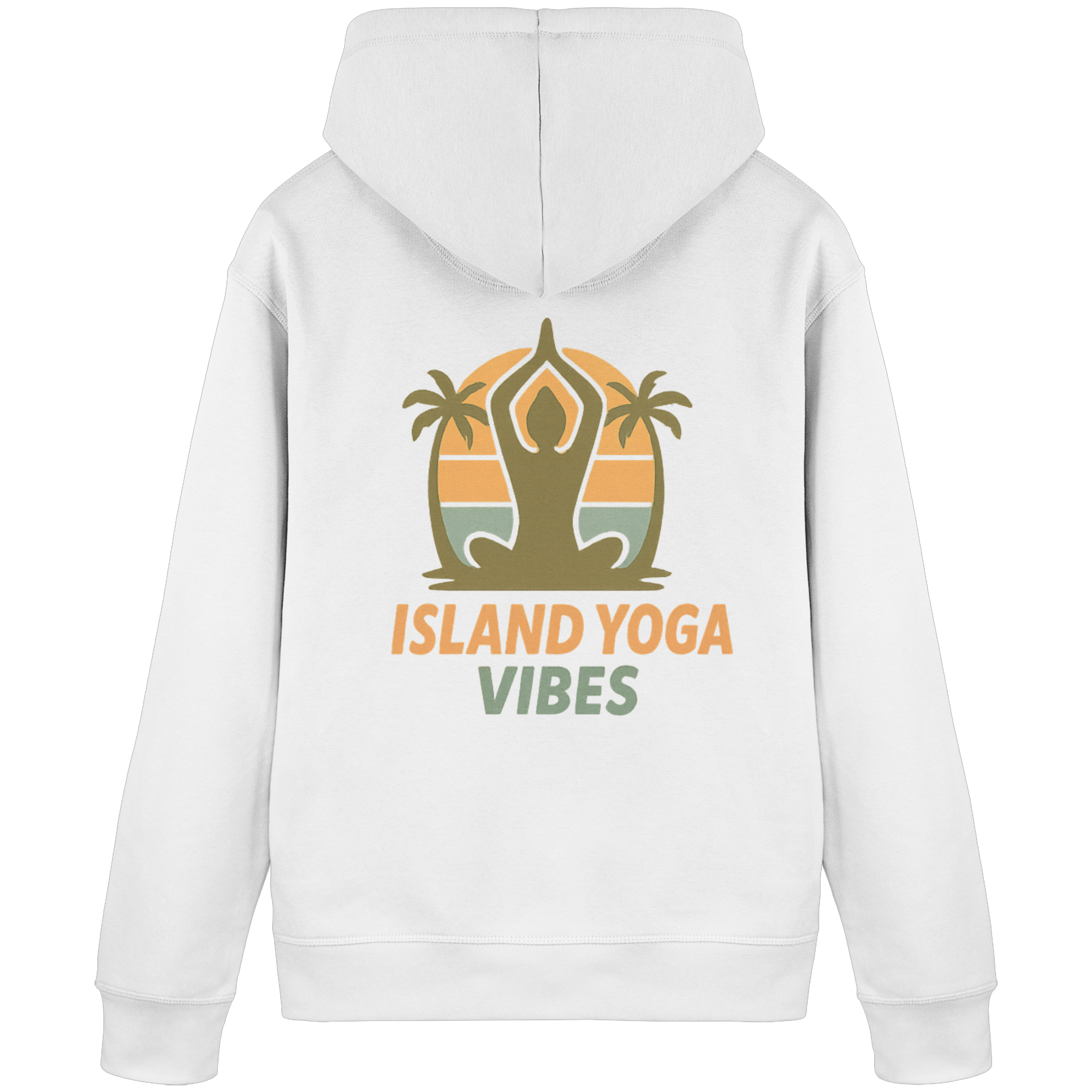 Island Yoga Vibes – Sunset Yoga Design | Tropical Meditation - Organic Basic Hoodie