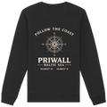 Priwall – Follow the Coast – Dark Edition – Bio Unisex Sweatshirt – Backprint