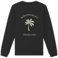 Bio Unisex Sweatshirt in black mit Koh Phangan Mini Palm Motiv als Backprint – Original-Mockup