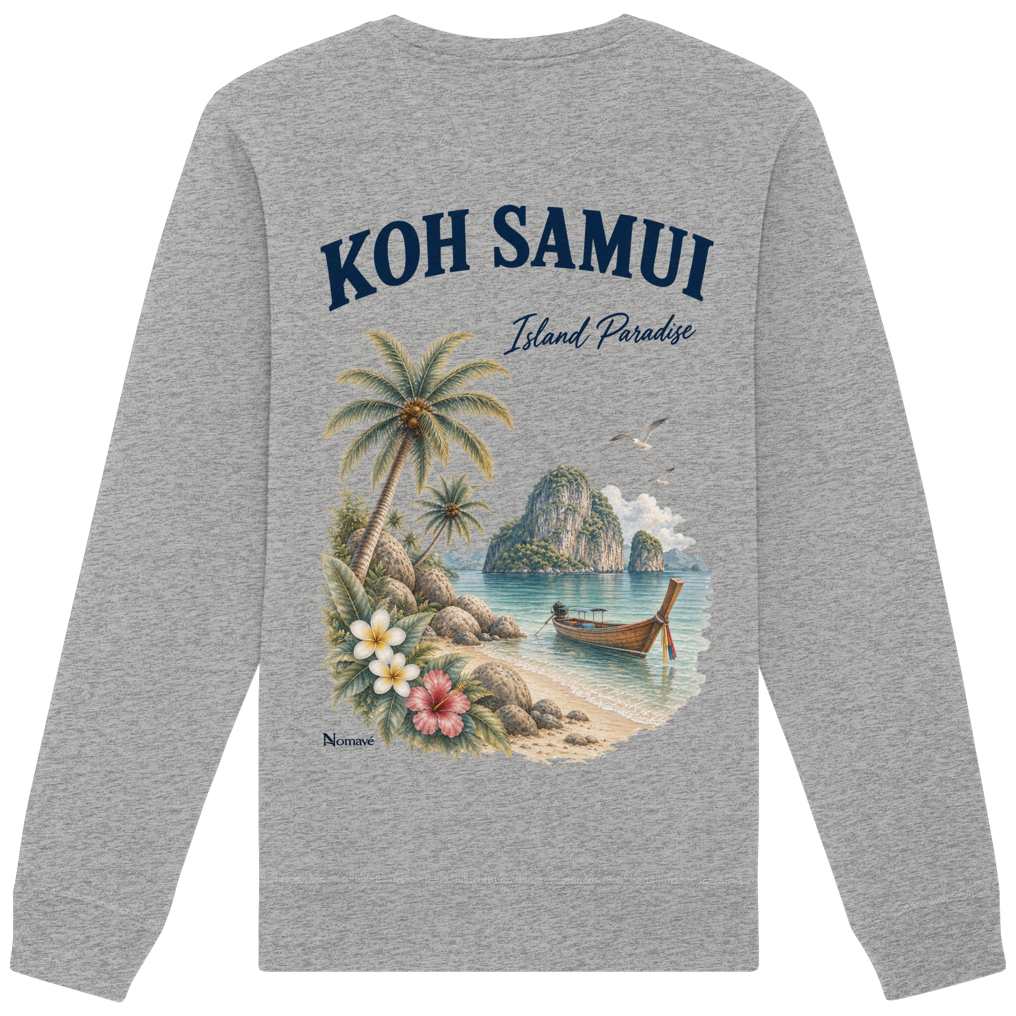 Koh Samui - Island Paradise - Rückenprint  - Organic Basic Unisex Sweatshirt