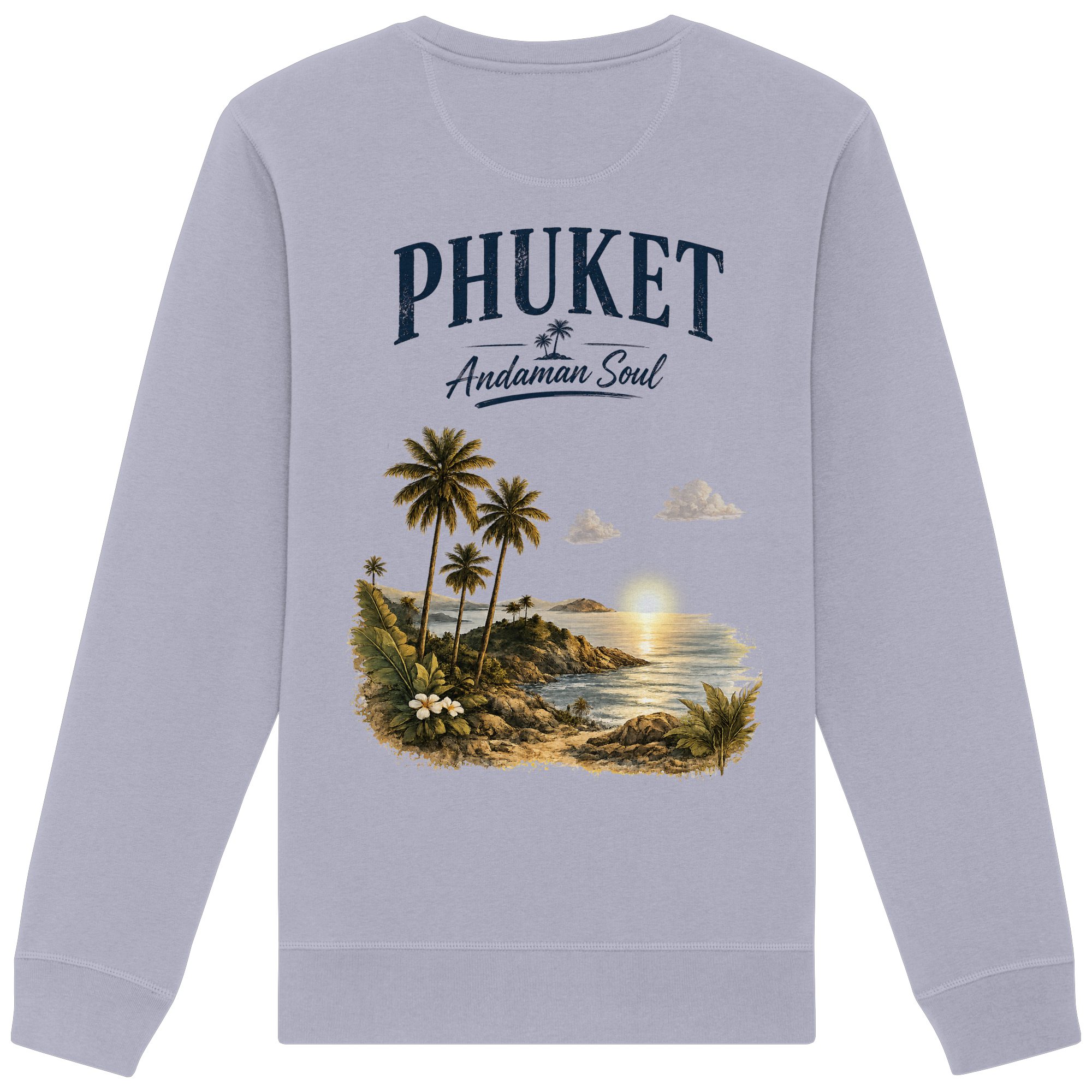 Phuket Thailand – Andaman Soul – Vintage Rückenprint  - Organic Basic Unisex Sweatshirt