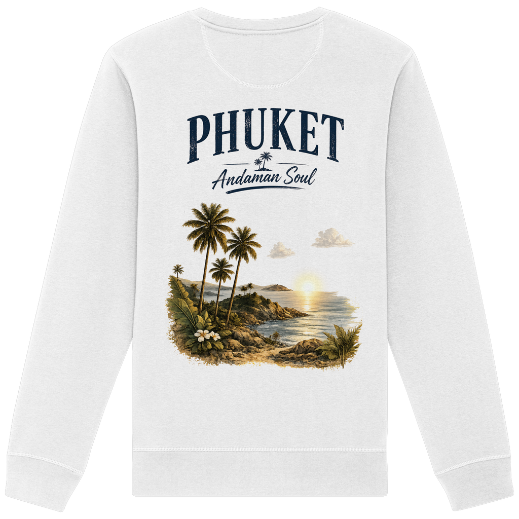 Phuket Thailand – Andaman Soul – Vintage Rückenprint  - Organic Basic Unisex Sweatshirt