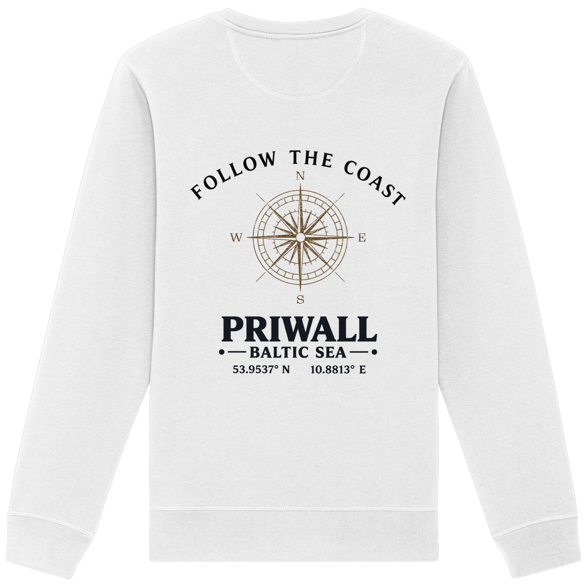 Priwall – Follow the Coast – Light Edition – Bio Unisex Sweatshirt – Backprint