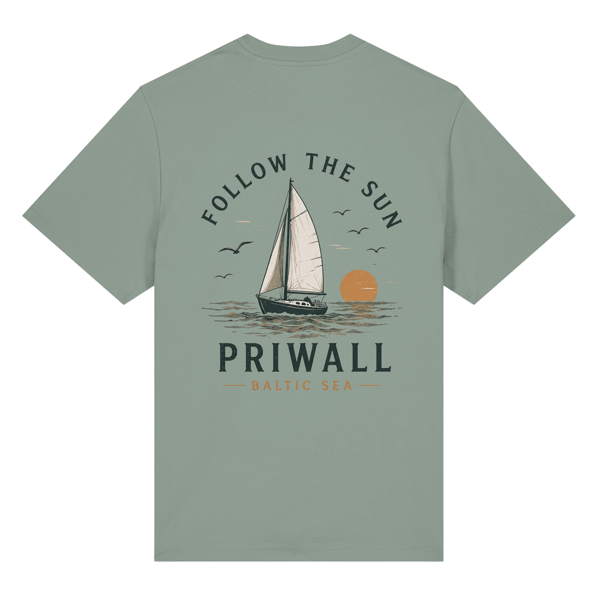 Priwall - Follow The Sun - Backprint - Bio-Heavy Shirt