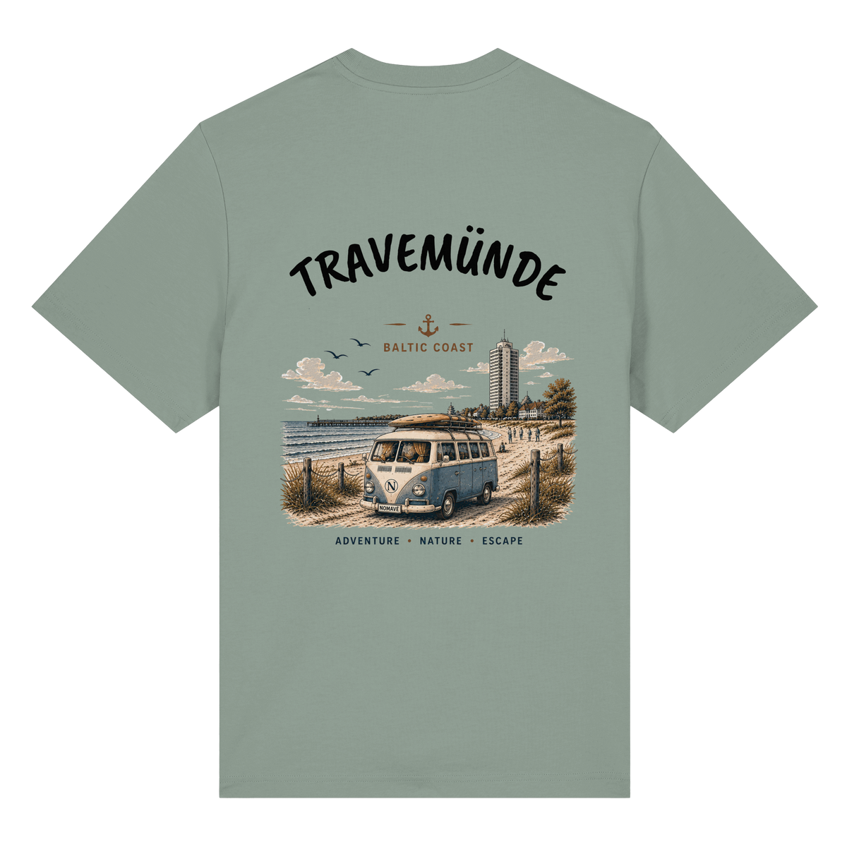 Travemünde_Bulli_Backprint - Bio-Heavy Shirt