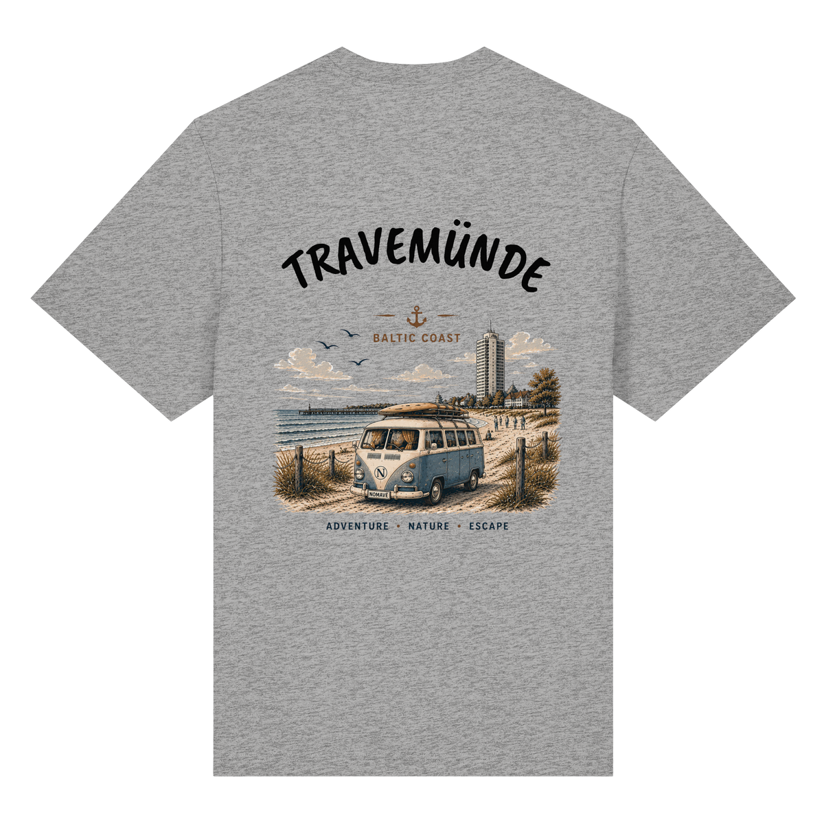 Travemünde_Bulli_Backprint - Bio-Heavy Shirt