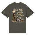 Life-is-better-in-flip-flops-dark-edition-backprint - Organic Heavy Shirt