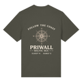 Priwall – Follow the Coast – Dark Edition – Bio Heavy T-Shirt – Backprint
