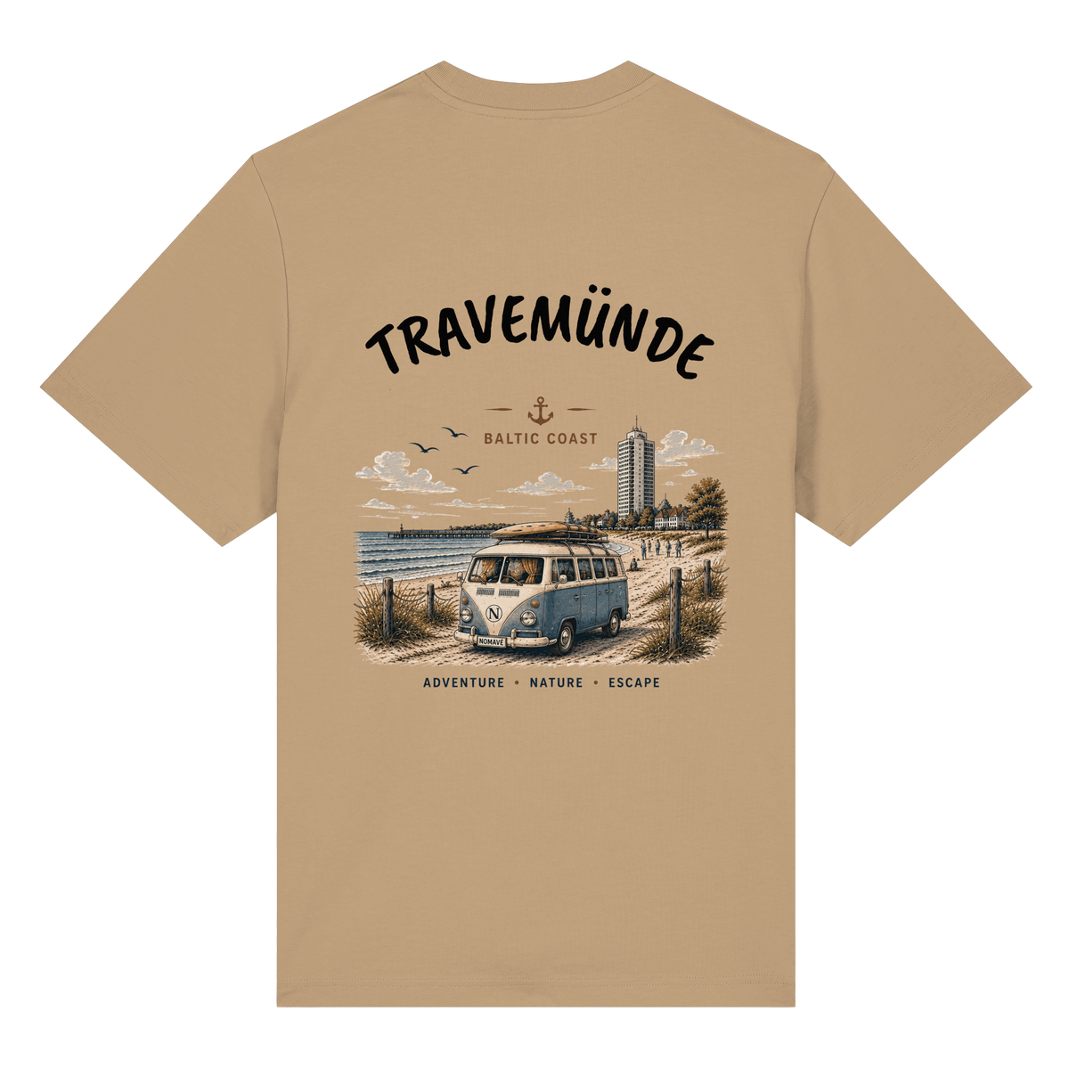 Travemünde_Bulli_Backprint - Bio-Heavy Shirt