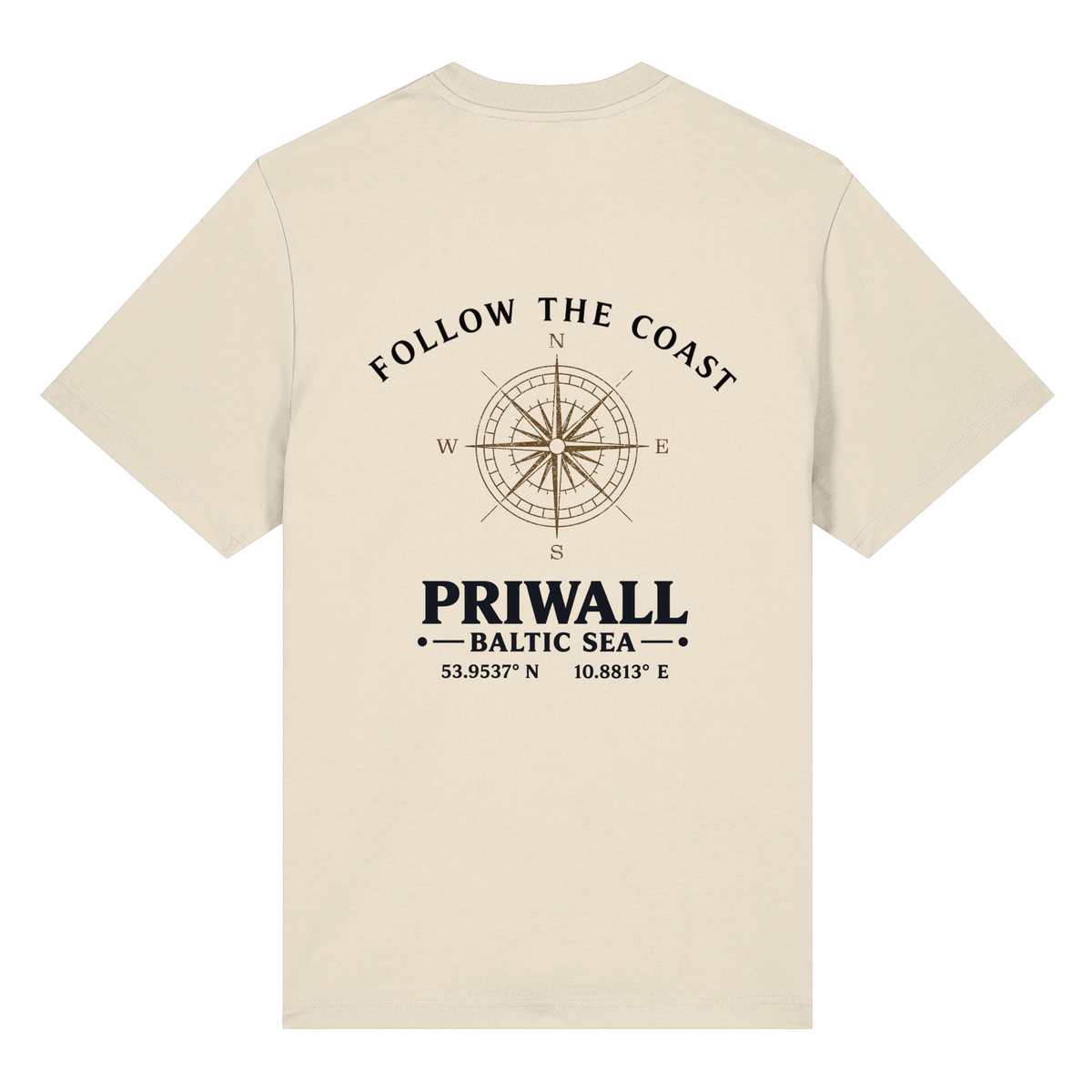 Priwall – Follow the Coast – Light Edition – Bio Heavy T-Shirt – Backprint