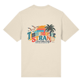 Bio-Heavy-T-Shirt in Natural Raw, Rückansicht mit Timmendorfer-Strand-Good-Vibes-Only-Rückenprint.