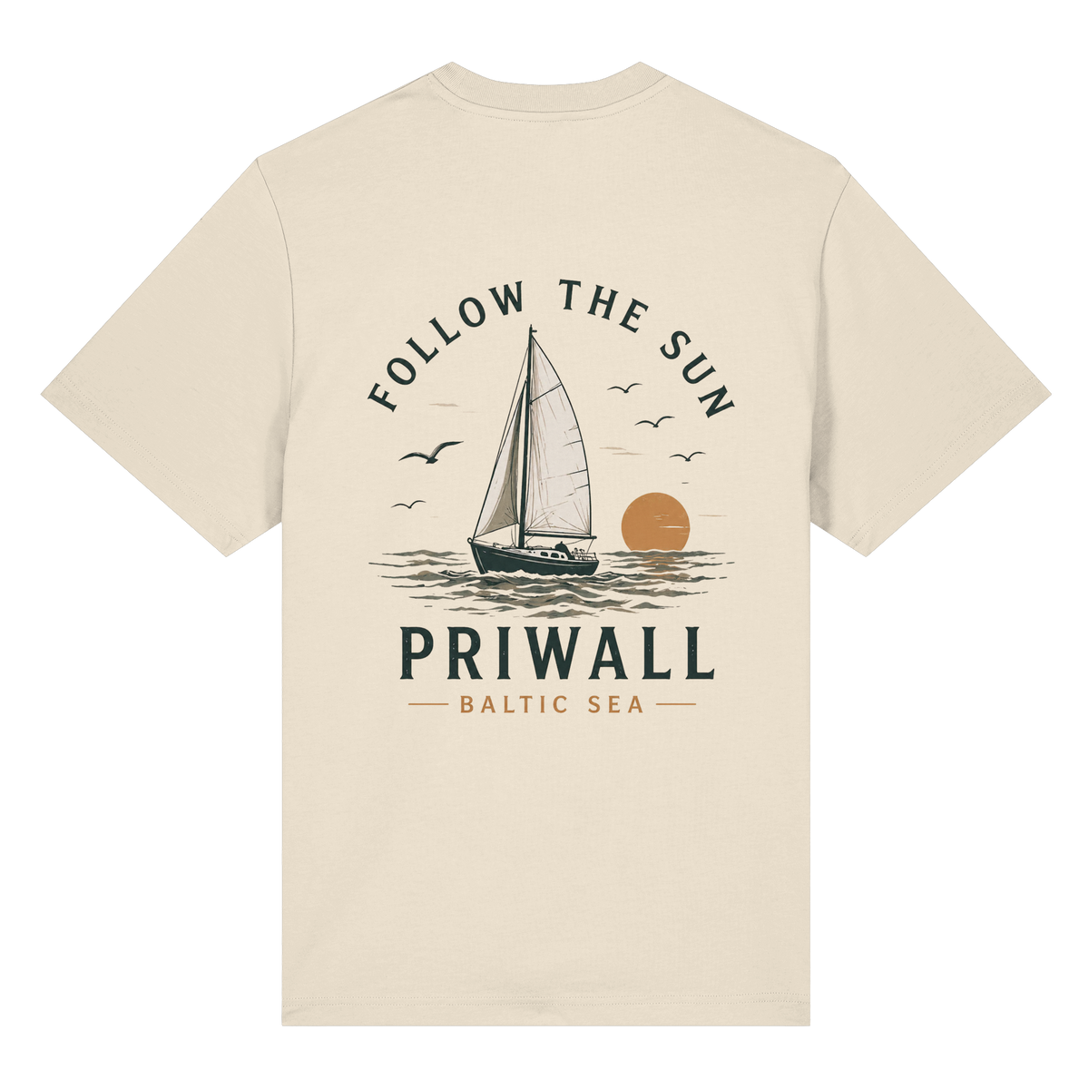 Priwall - Follow The Sun - Backprint - Bio-Heavy Shirt