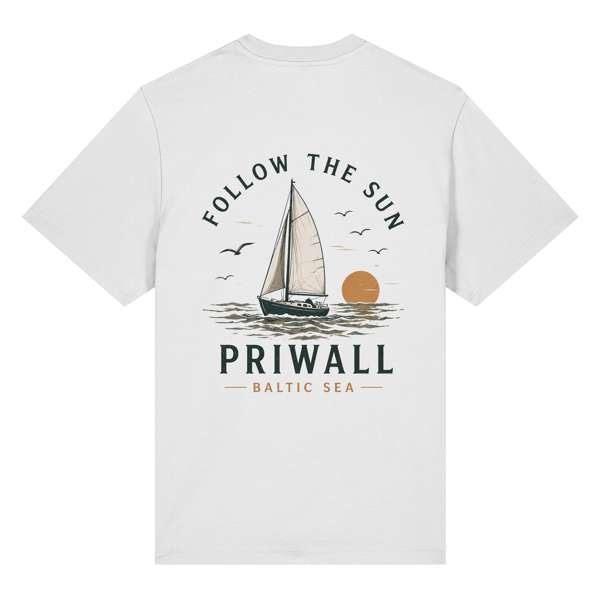 Priwall - Follow The Sun - Backprint - Bio-Heavy Shirt
