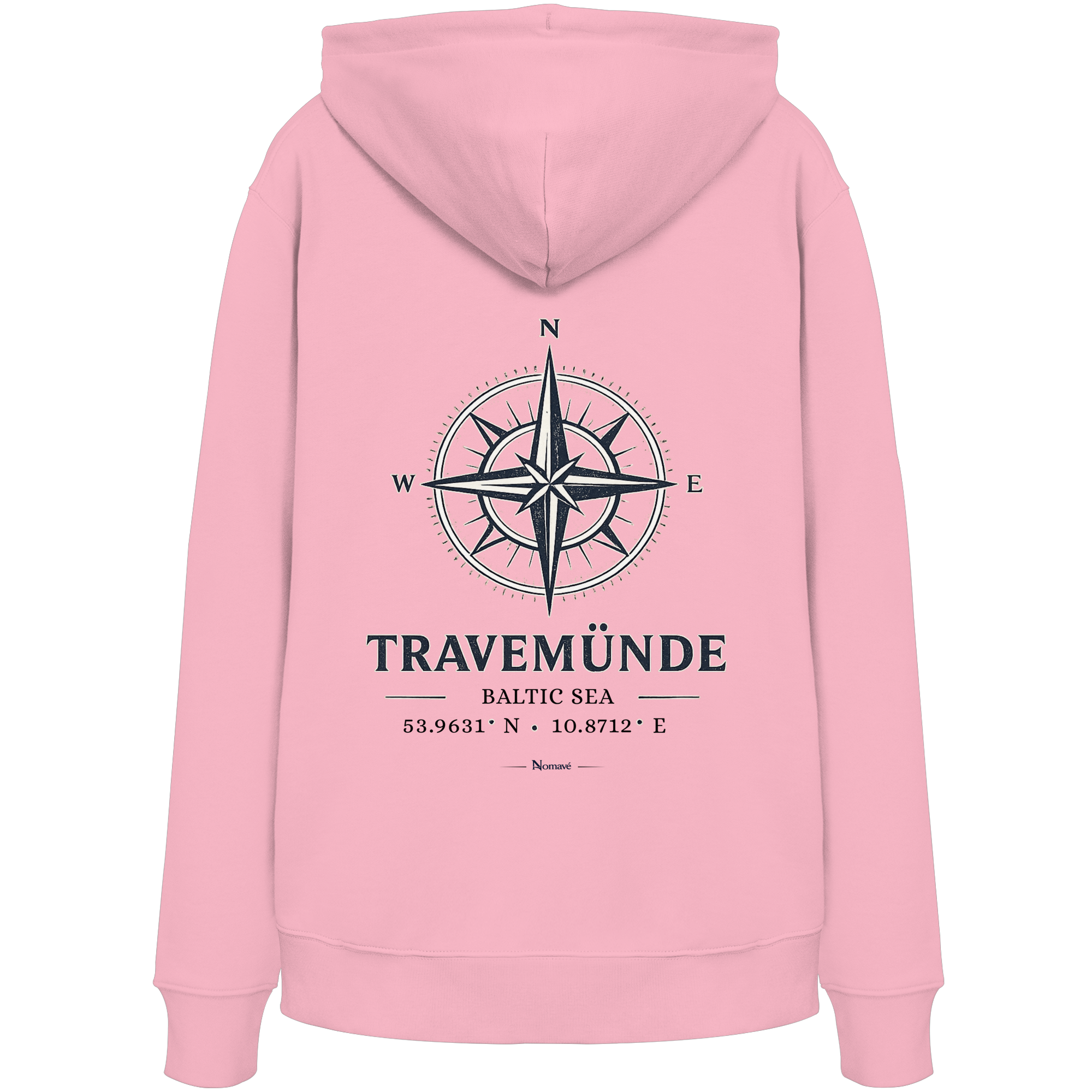 Travemünde Windrose - Bio Hoodie - Ostsee Kapuzenpullover