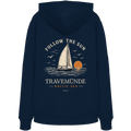 Travemünde Follow The Sun Dark Edition Hoodie – Backprint aus Bio-Baumwolle