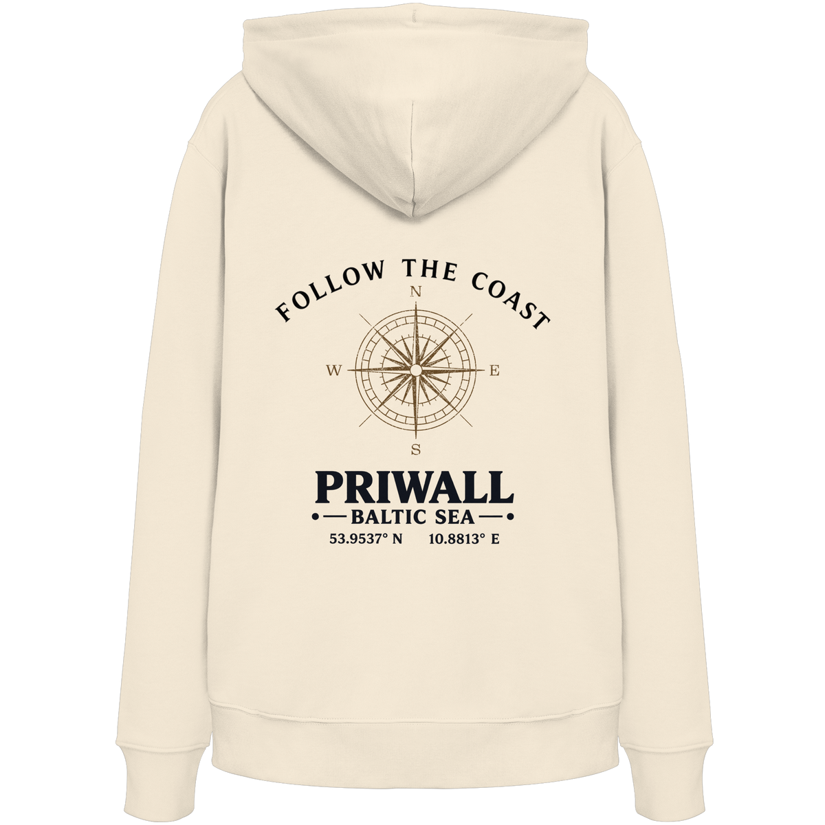 Priwall – Follow the Coast – Light Edition – Bio Hoodie – Backprint