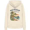 Bio Hoodie – Backprint in natural raw als Original-Mockup mit Koh Phangan Good Vibes Only Backprint