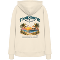 Original-/Katalogmockup: Unisex Bio-Hoodie in Natural Raw, Rückansicht mit Timmendorfer-Beach-Club-Rückendruck.