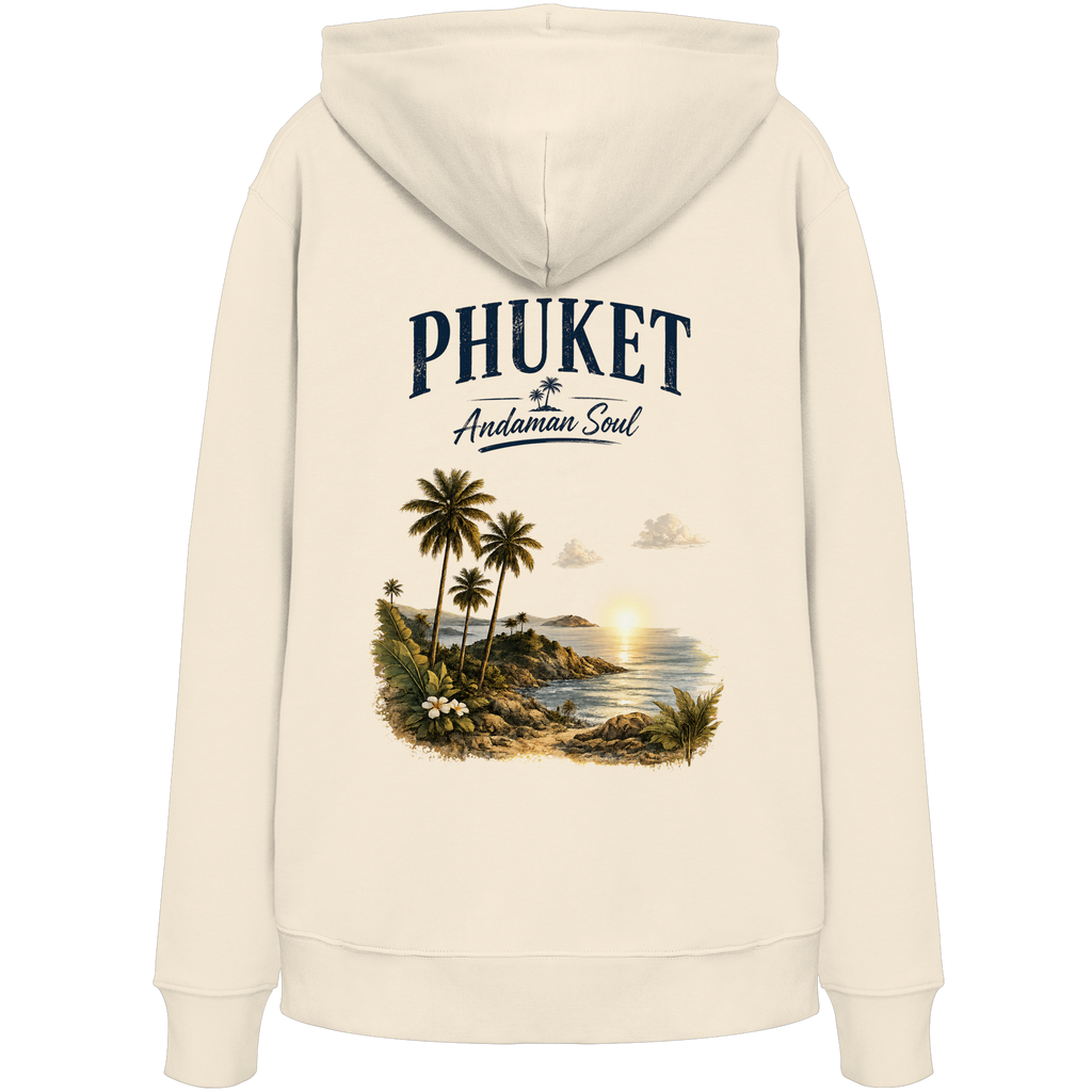 Phuket Thailand – Andaman Soul – Vintage Rückenprint  - Bio Hoodie - Kapuzenpullover