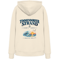 Original-Mockup 1: Unisex Bio-Hoodie in Natural Raw mit Timmendorfer Strand – Baltic Sea Backprint.