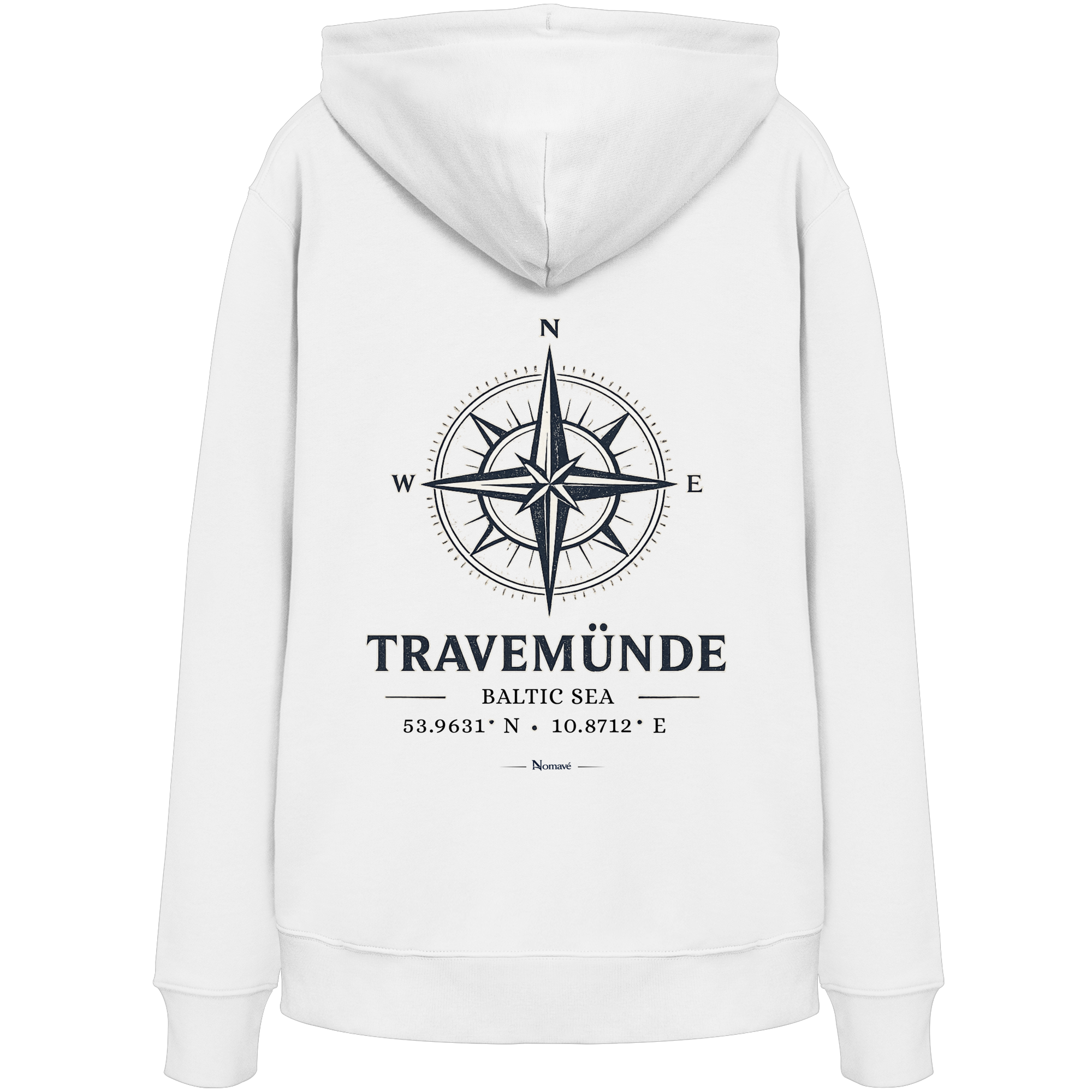Travemünde Windrose - Bio Hoodie - Ostsee Kapuzenpullover
