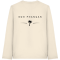 Original-Mockup des Bio Longsleeve in Natural Raw mit Koh-Phangan-Minimal-Backprint